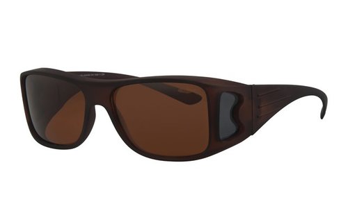 Overzet Zonnebril rubber touch , dark brown