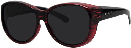 Overzet Zonnebril burgundy with black line