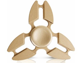 Metalen hand spinner Tri-Aluminium Goud