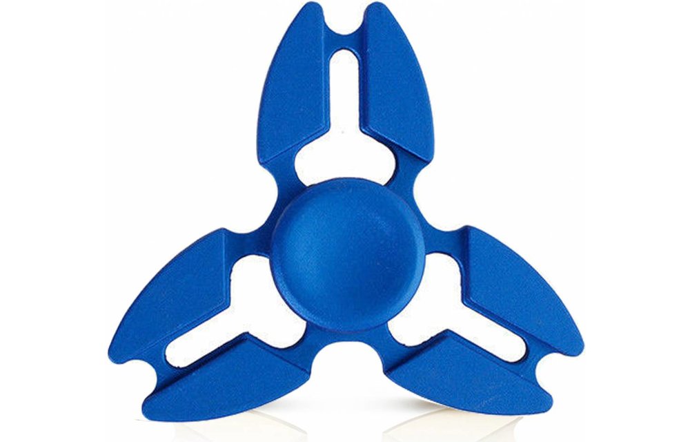 Metalen hand spinner Tri-Aluminium Blauw Metalen hand spinner Tri-Aluminium Blauw
