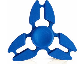 Metalen hand spinner Tri-Aluminium Blauw