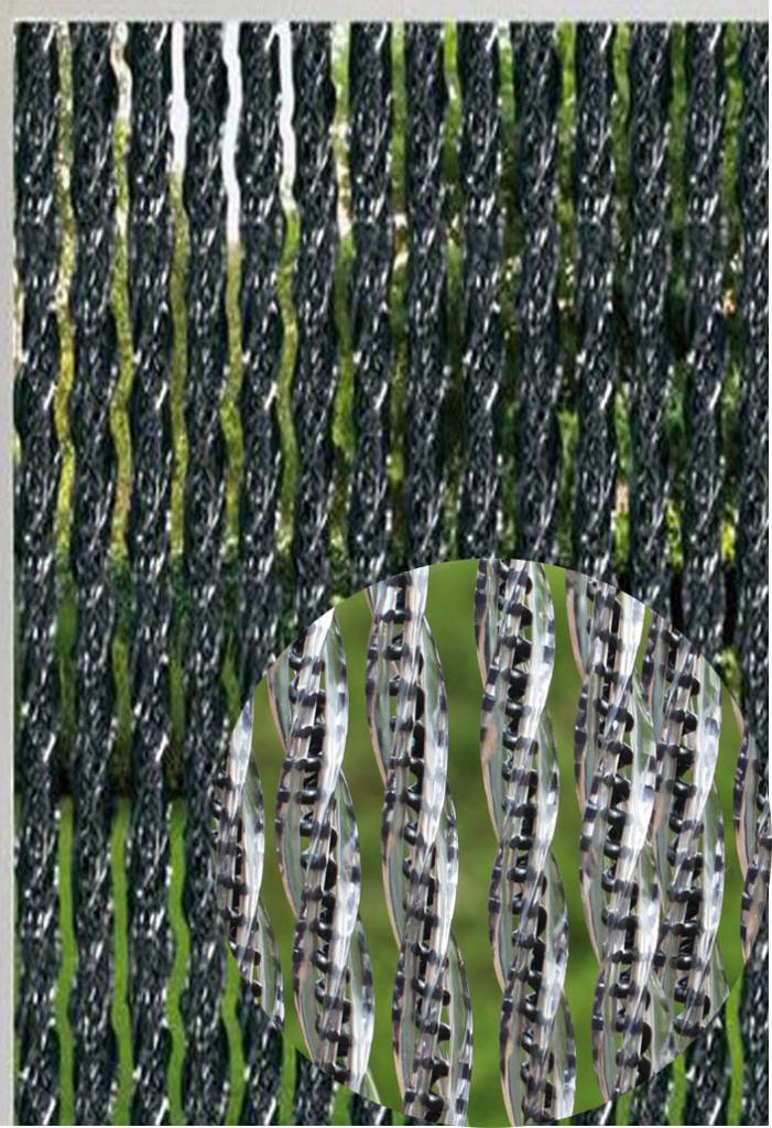 Luxe Vliegengordijn Orchidea 100 x 220 cm. zwart transparant