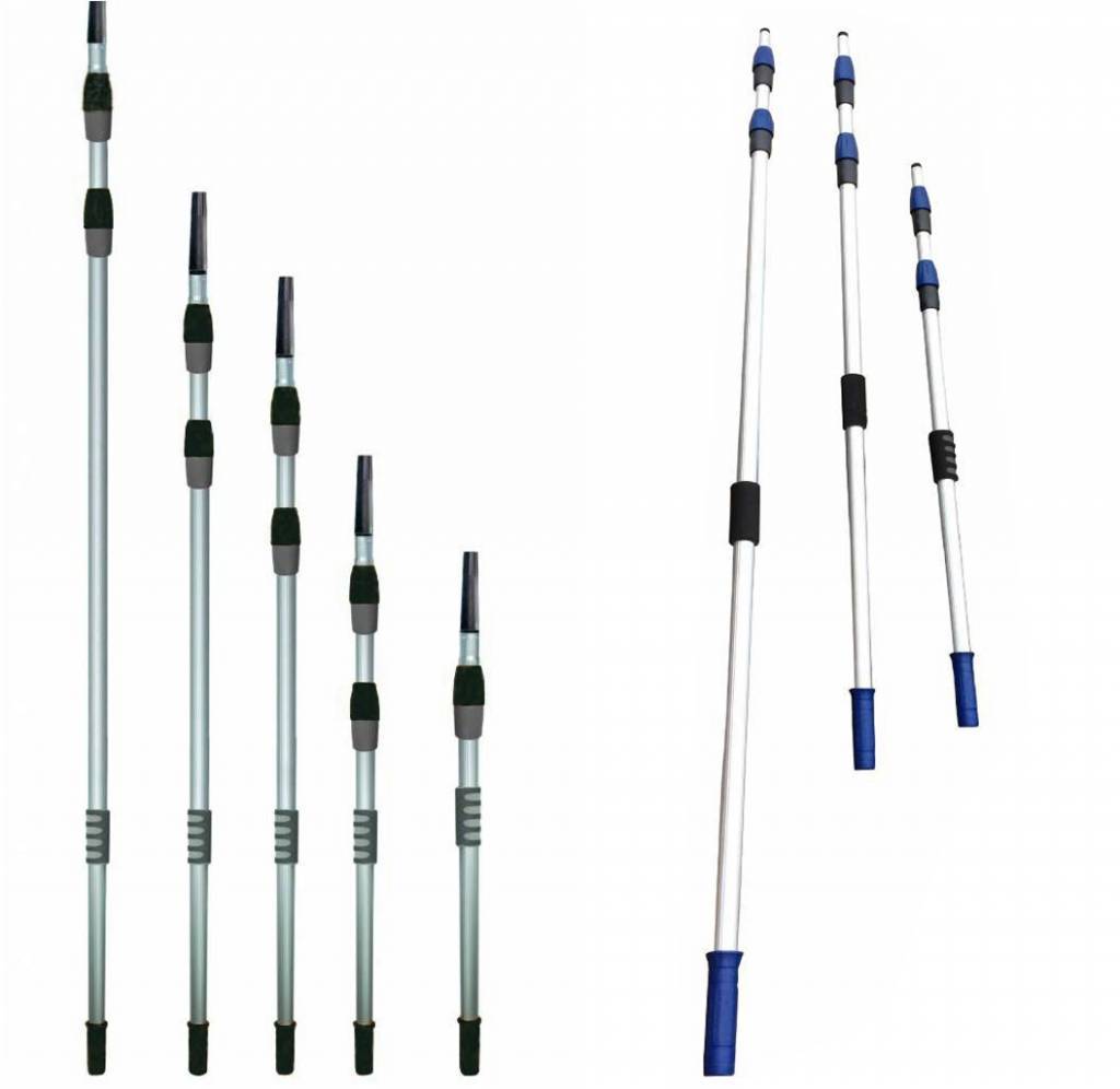 Telescoopsteel 2,50 meter met Spiraal en borstel