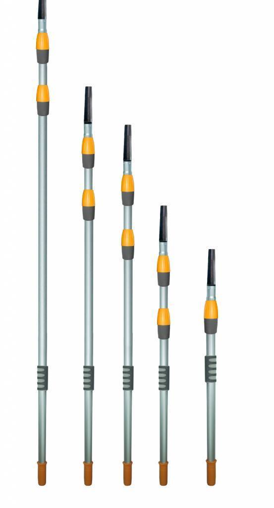 Telescoopsteel 2,50 meter met Spiraal en borstel