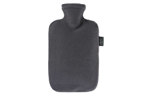 Warmwaterkruik 2 L. fleece hoes antraciet grijs