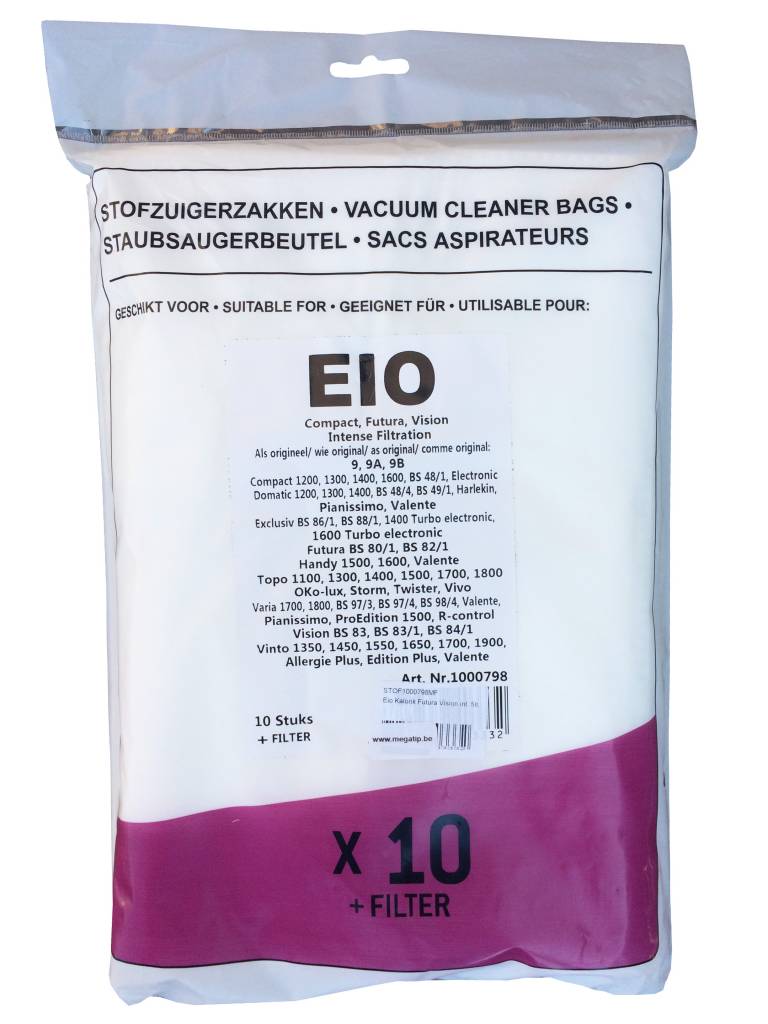 Kalorik / Futura / Vision / EIO Stofzuigerzakken intense filtration Kalorik / Futura / Vision / EIO Stofzuigerzakken intense filtration