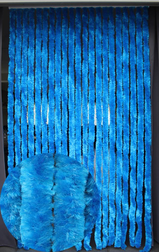 Vliegengordijn kattenstaart 90x220 cm. Azurro Blauw