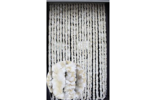 Vliegengordijn kattenstaart 90x220 cm Wit / Beige mix