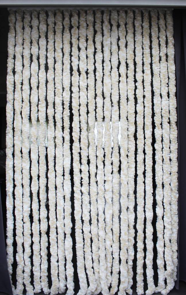 Vliegengordijn kattenstaart 90x220 cm Wit / Beige mix