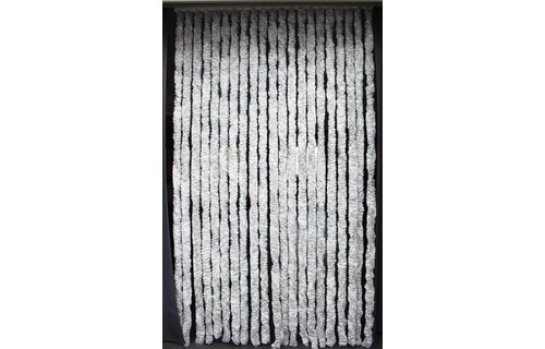 Vliegengordijn kattenstaart 90x220 cm Wit / Grijs mix