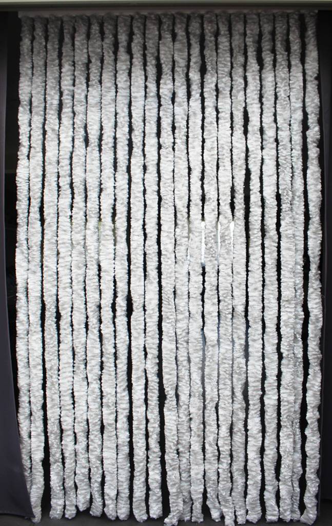 Vliegengordijn kattenstaart 90x220 cm Wit / Grijs mix Vliegengordijn kattenstaart 90x220 cm Wit / Grijs mix