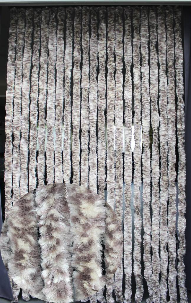 Vliegengordijn kattenstaart 90x220 cm Beige / Bruin mix