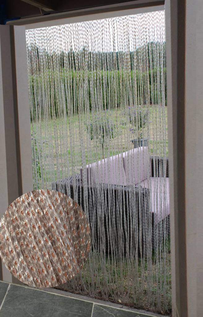 Vliegengordijn Medusa 100x220 cm. d. Bruin / transparant