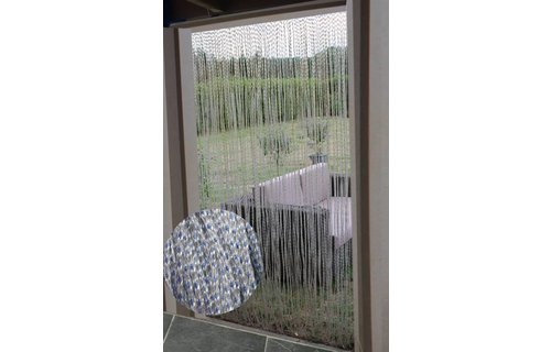 Vliegengordijn Medusa 100x220 cm. Blauw / transparant