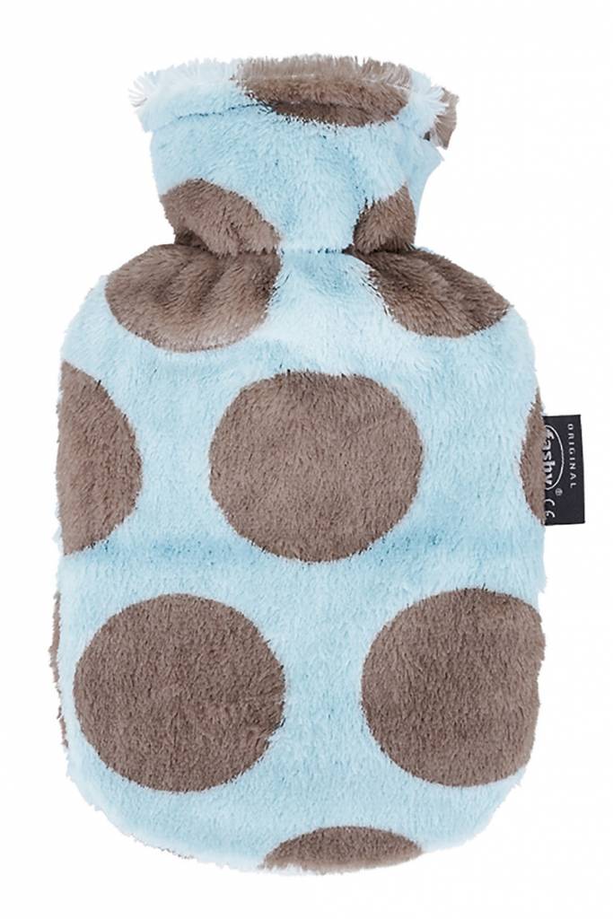 Warmwaterkruik 0,8 L. zachte velours stippen Warmwaterkruik 0,8 L. zachte velours stippen