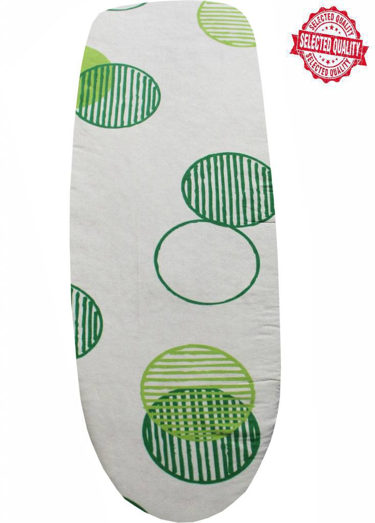 Strijkplankovertrek 140 x 50 cm beige / groen cirkels