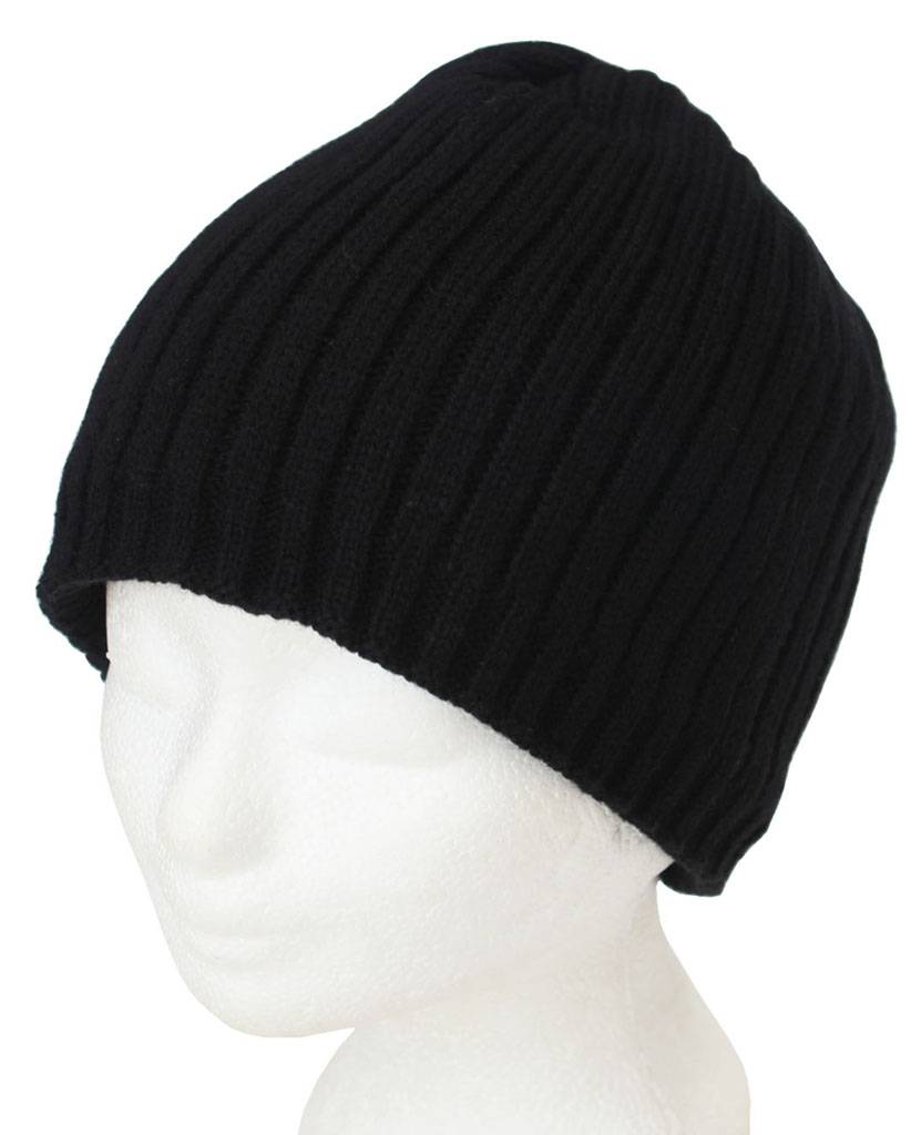 Ribbed Beanie Muts Zwart