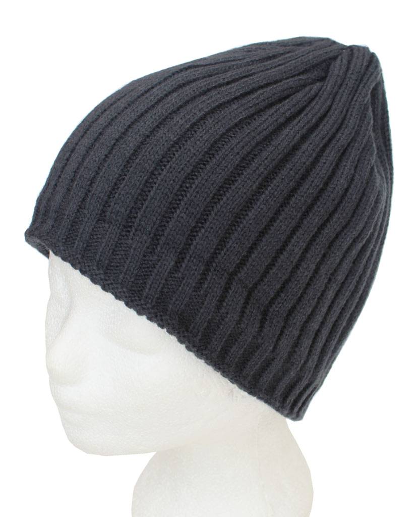 Ribbed Beanie Muts Grijs