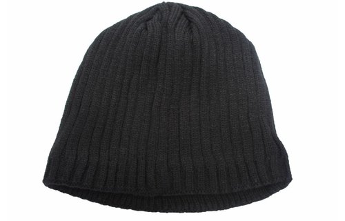 Ribbed Beanie Muts Zwart
