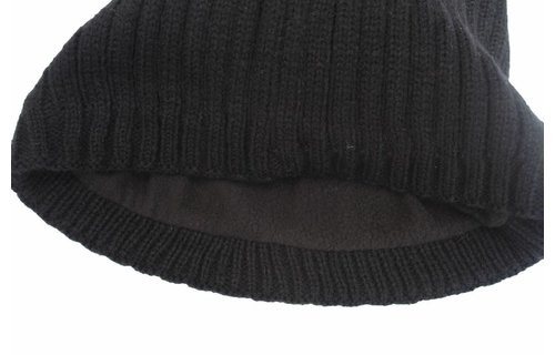 Ribbed Beanie Muts Zwart