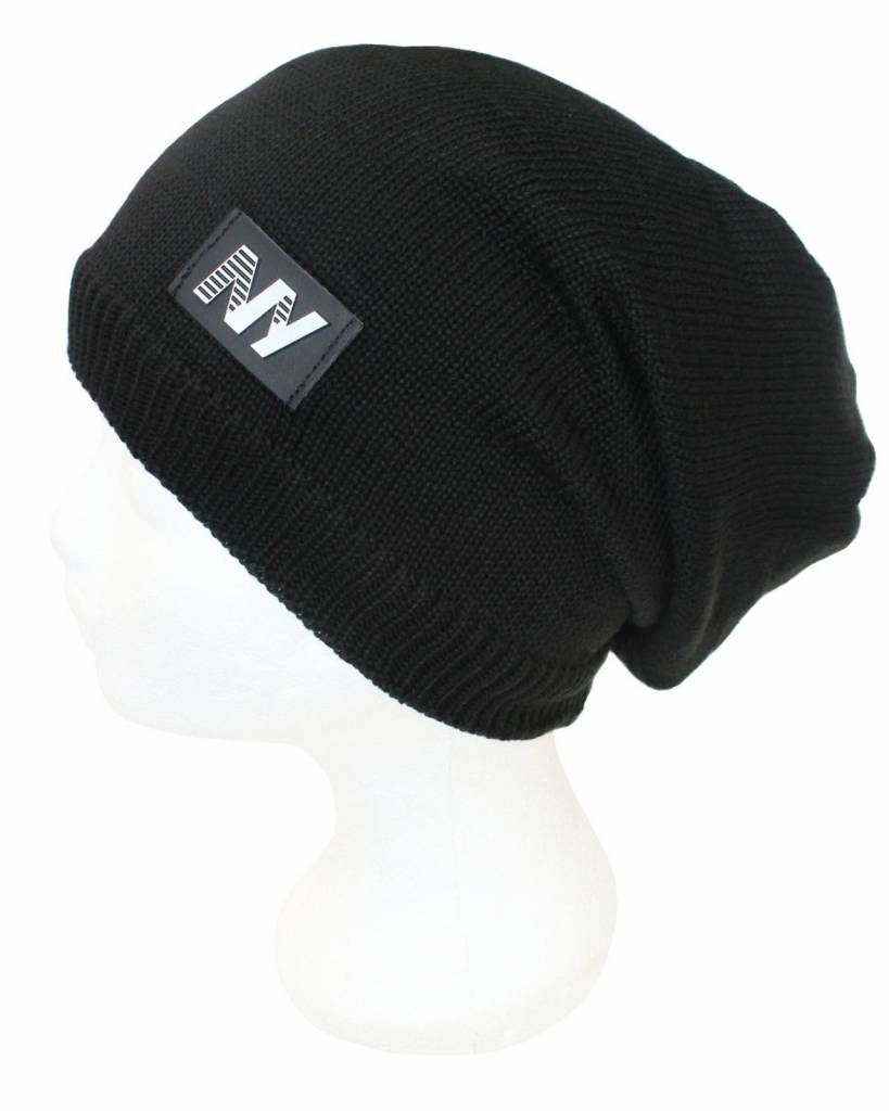 Oversize Beanie Muts NY Zwart
