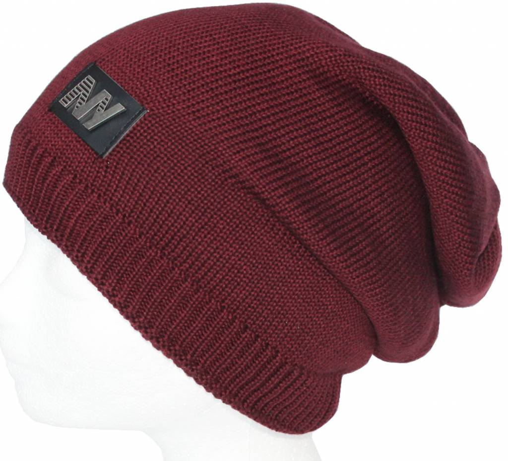 Oversize Beanie Muts NY Burgundy