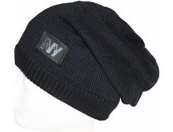 Oversize Beanie Muts NY Navy Blauw