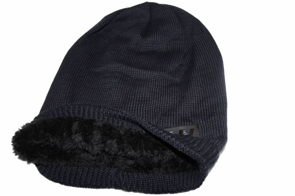 Oversize Beanie Muts NY Navy Blauw