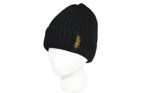 Gebreide Muts met boord NYC Zwart