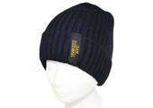 Gebreide Muts met boord NYC Navy Blauw