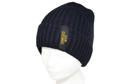 Gebreide Muts met boord NYC Navy Blauw Gebreide Muts met boord NYC Navy Blauw