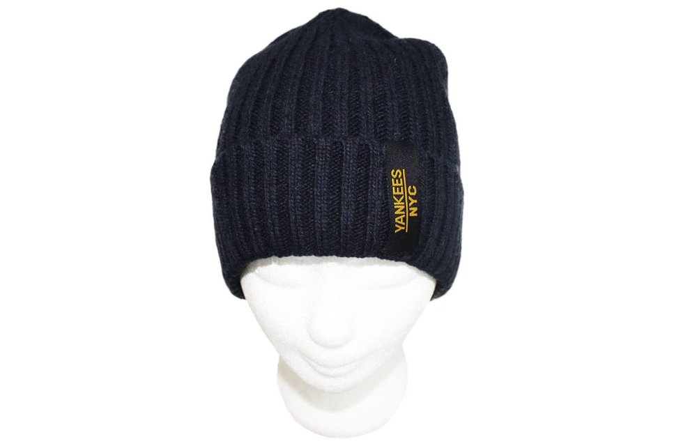 Gebreide Muts met boord NYC Navy Blauw Gebreide Muts met boord NYC Navy Blauw