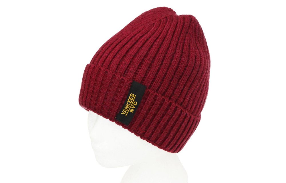 Gebreide Muts met boord NYC Burgundy Gebreide Muts met boord NYC Burgundy