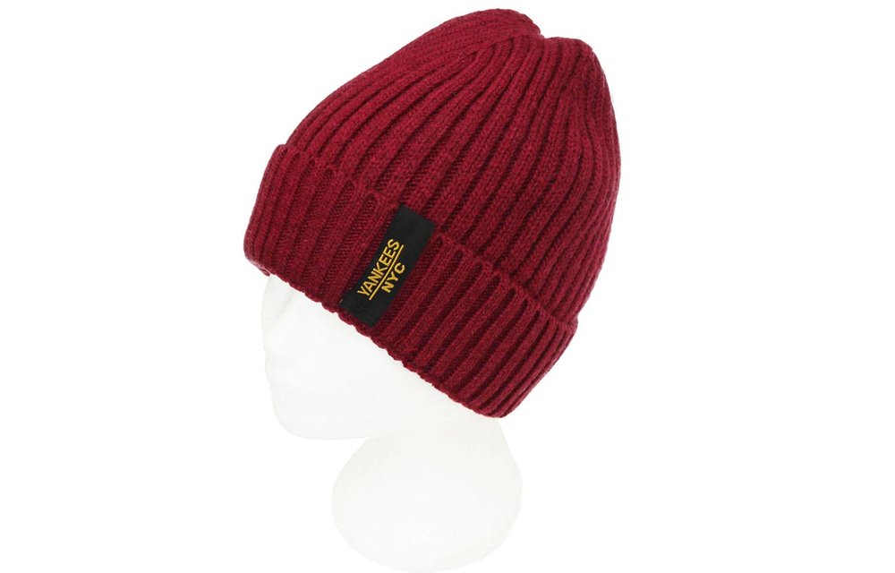 Gebreide Muts met boord NYC Burgundy Gebreide Muts met boord NYC Burgundy