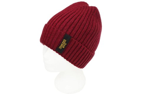 Gebreide Muts met boord NYC Burgundy Gebreide Muts met boord NYC Burgundy