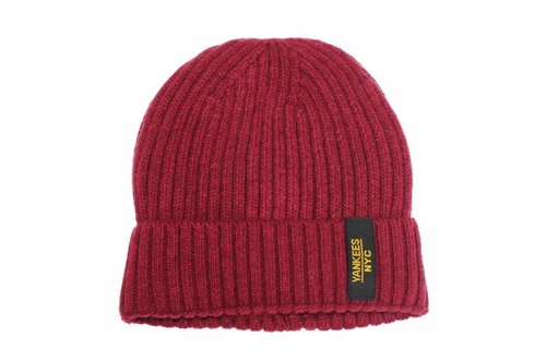 Gebreide Muts met boord NYC Burgundy Gebreide Muts met boord NYC Burgundy