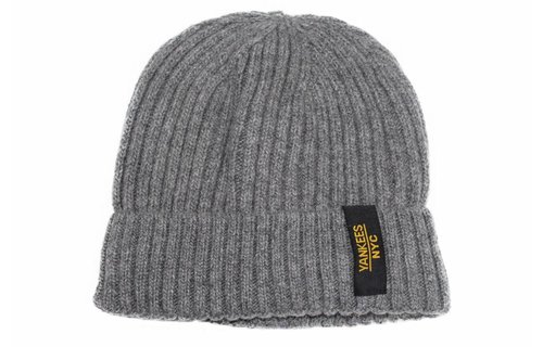 Gebreide Muts met boord NYC Licht Grijs Gebreide Muts met boord NYC Licht Grijs