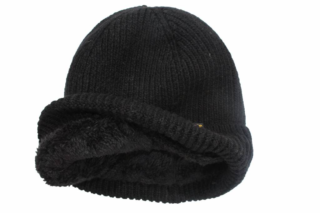 Gebreide Muts met boord "Sport Star" Zwart Gebreide Muts met boord "Sport Star" Zwart