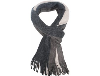 Gestreepte Heren Sjaal Grijs/Beige