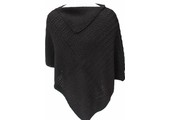Gebreide Poncho Zwart