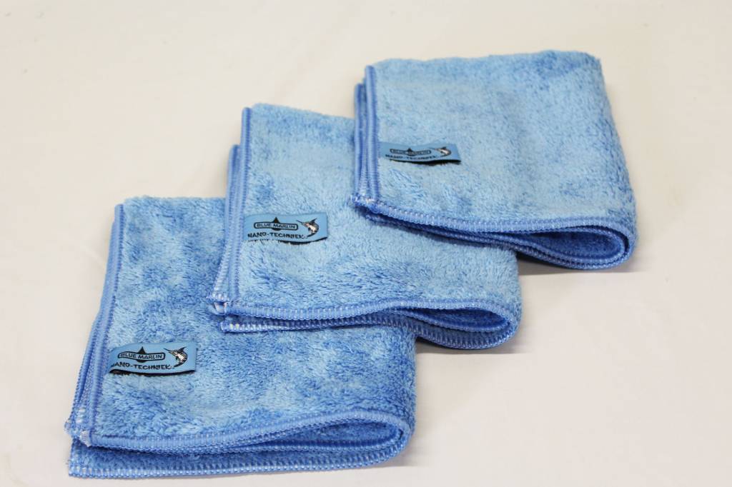 Nano Microvezeldoeken 32 x 36 cm. blauw 3 st