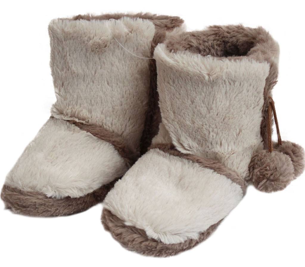 Pantoffels met Pels beige Kinderen