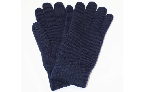 Heren handschoenen met pels navy Blauw