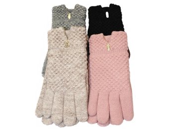 Dames Handschoenen met pels Glitterstone