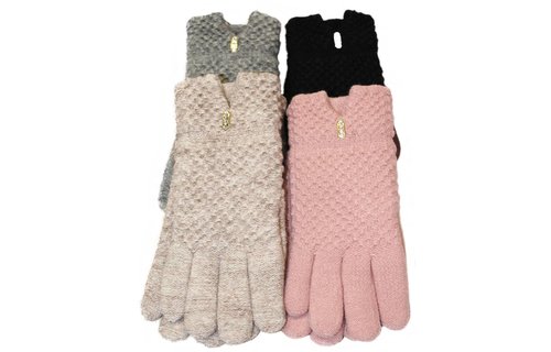 Dames Handschoenen met pels Glitterstone