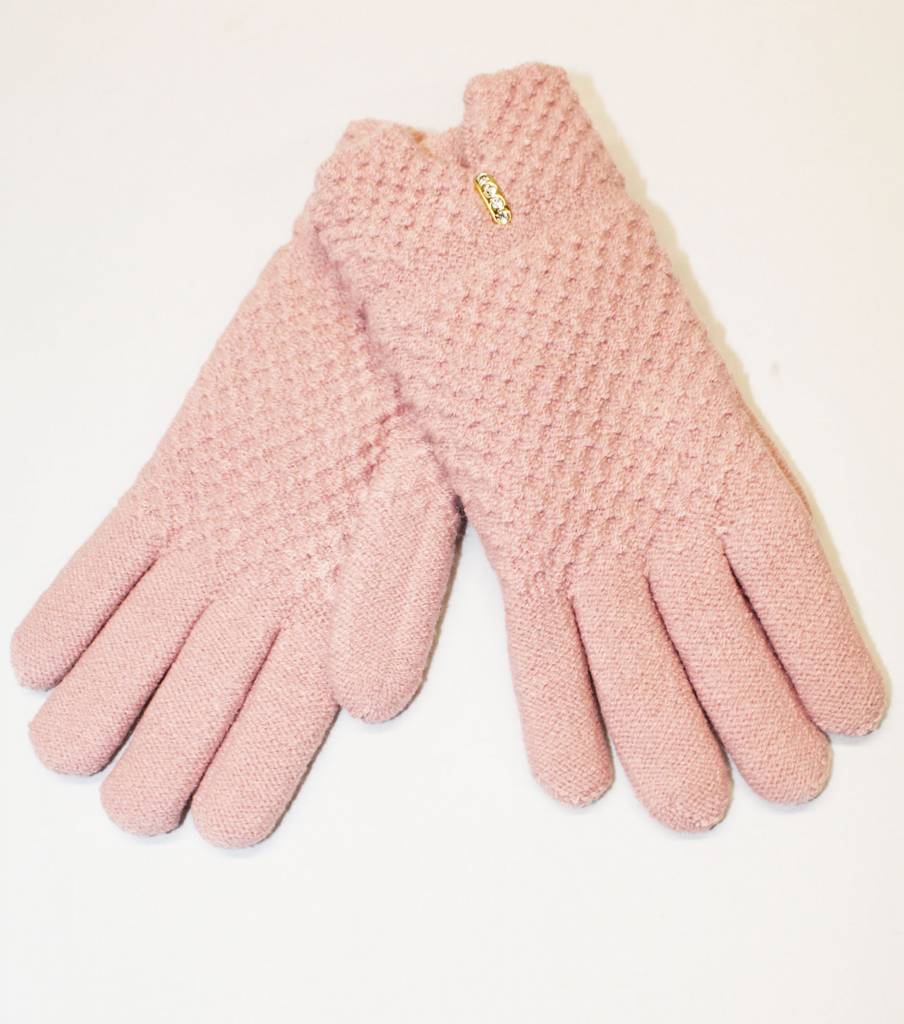 Dames Handschoenen met pels Glitterstone