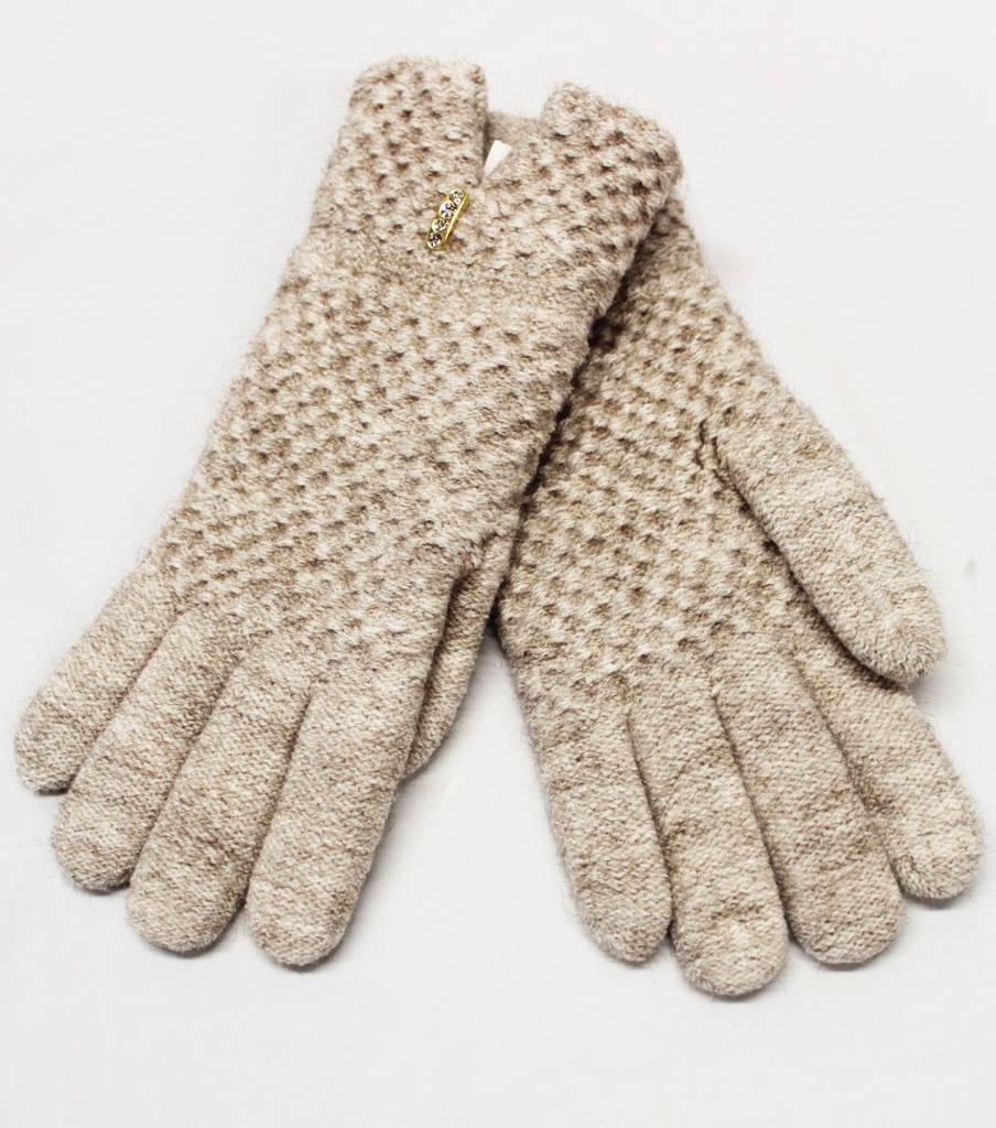 Dames Handschoenen met pels Glitterstone