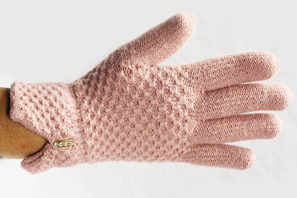 Dames Handschoenen met pels Glitterstone