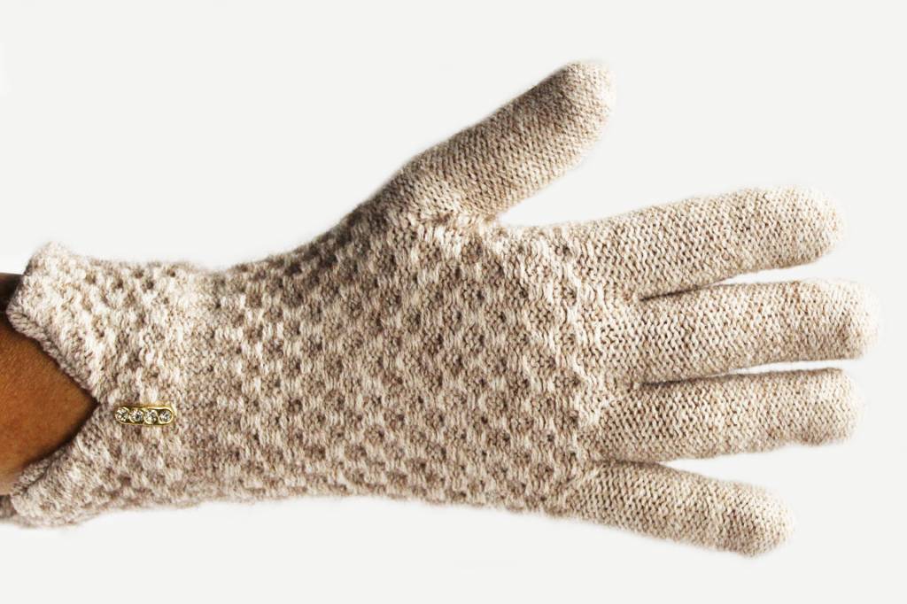 Dames Handschoenen met pels Glitterstone