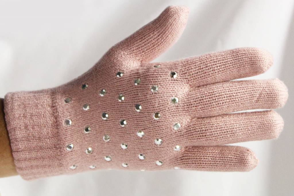 Dames Handschoenen pels with studs Dames Handschoenen pels with studs